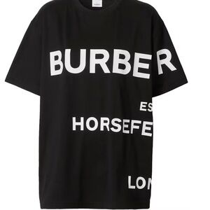 Burberry Black Tee with White Text